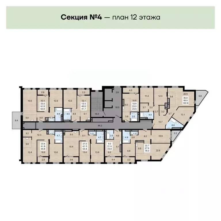 2-к кв. Челябинская область, Челябинск Витебская ул., 10 (63.9 м) - Фото 1