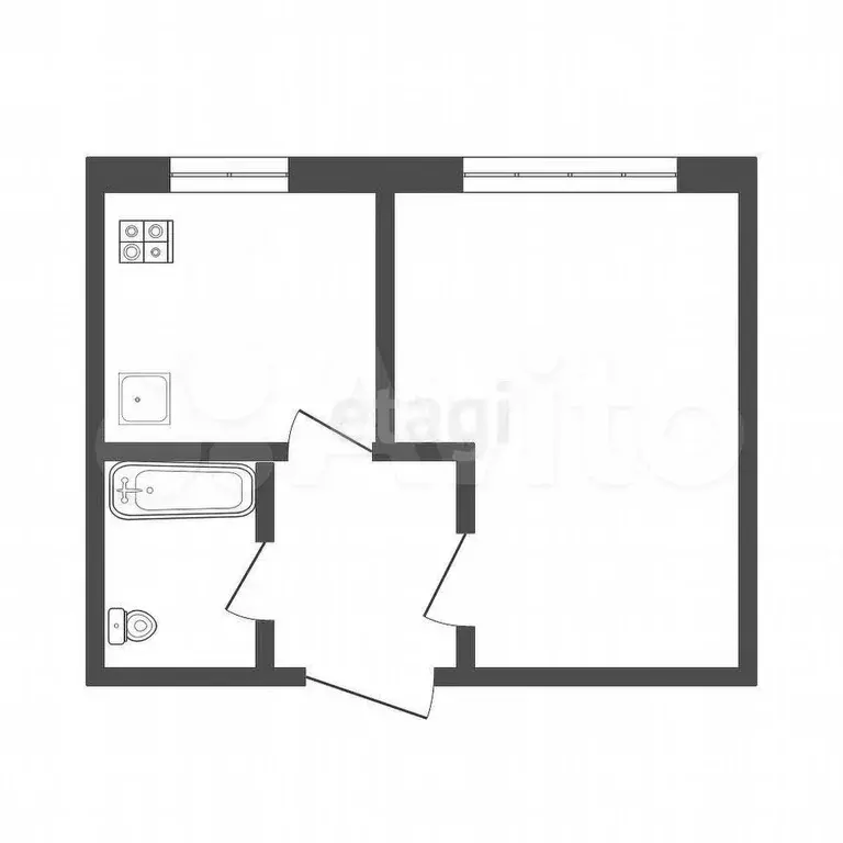 1-к. квартира, 20,7 м, 5/9 эт. - Фото 0