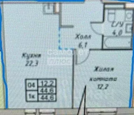 1-к кв. Московская область, Люберцы ул. Летчика Ларюшина, 6к1 (44.6 м) - Фото 1