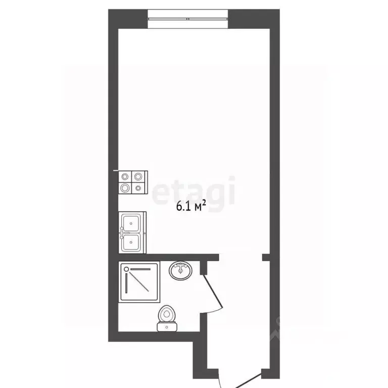 Студия Москва Ильменский проезд, 4к1 (22.6 м) - Фото 1