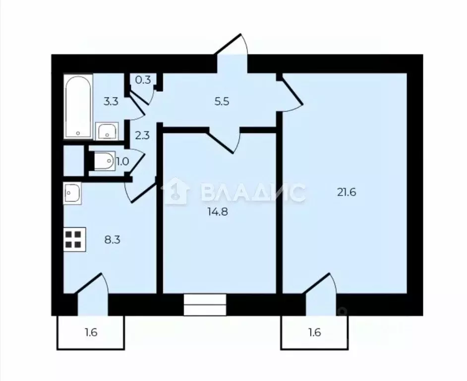 2-к кв. Санкт-Петербург просп. Энгельса, 17 (61.3 м) - Фото 2