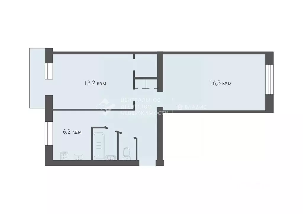 2-к кв. Рязанская область, Рязань ул. Новоселов, 4 (47.3 м) - Фото 2