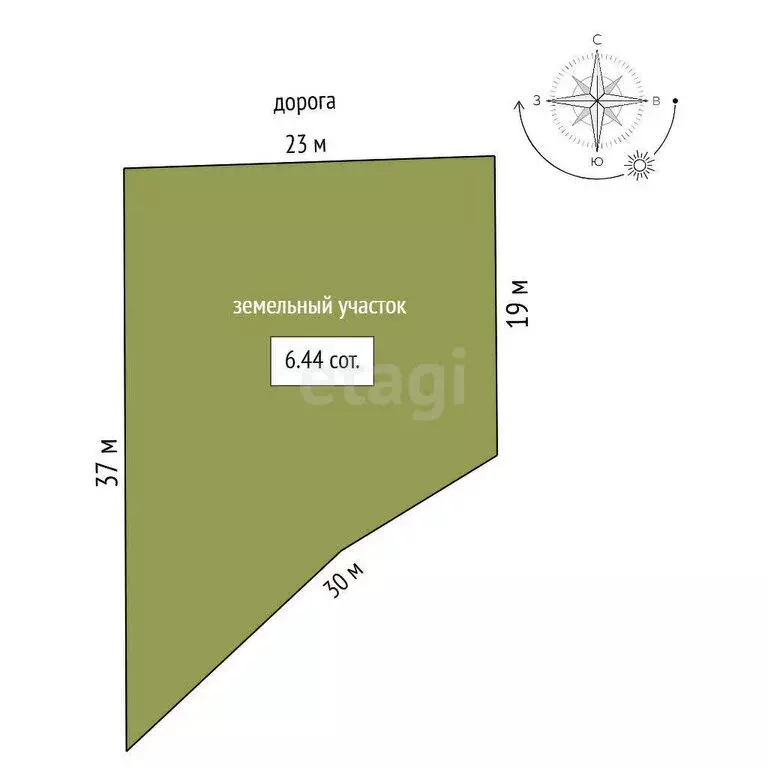 Участок в Заводоуковск, улица Гилёвская Роща (6.44 м) - Фото 1