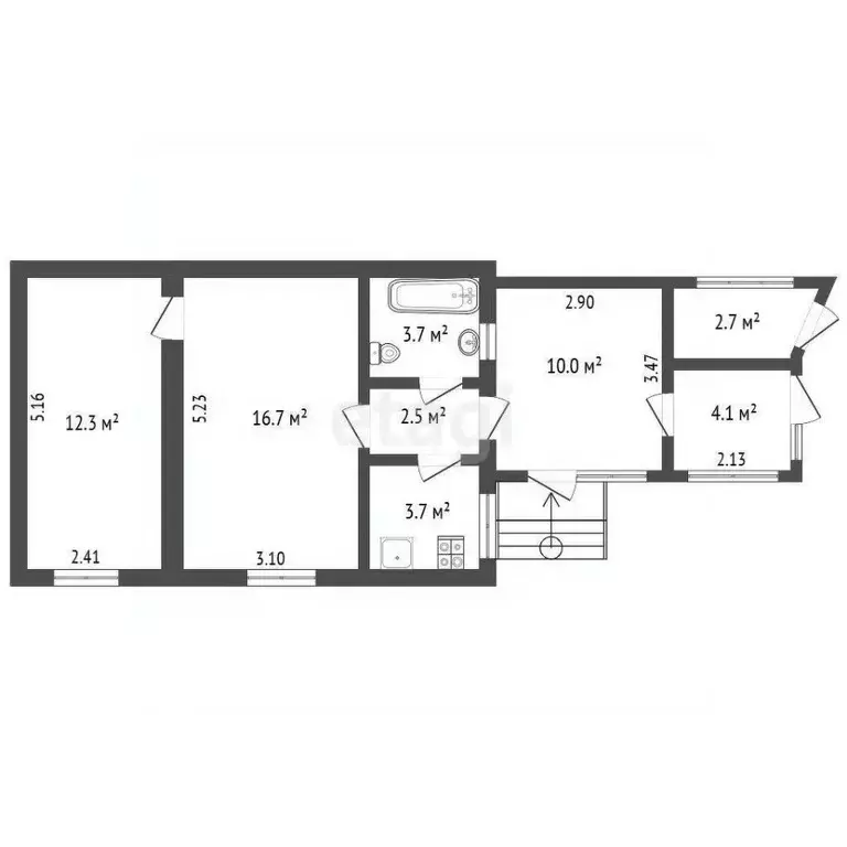 2-к кв. Крым, Ялта ул. Войкова, 8 (55.7 м) - Фото 1