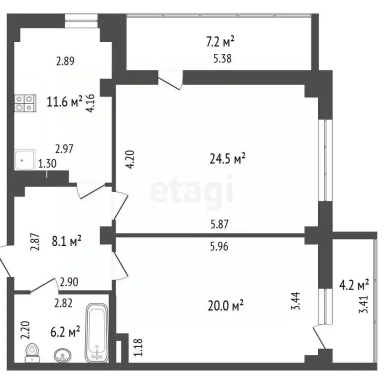 2-к кв. Ростовская область, Батайск ул. Северный Массив, 16 (80.0 м) - Фото 1