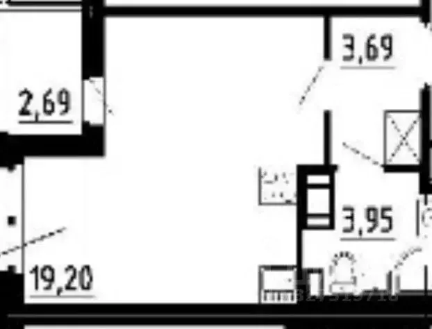 Студия Санкт-Петербург Уральская ул., 25 (26.5 м) - Фото 1