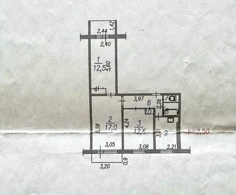 3-к кв. Кемеровская область, Новокузнецк ул. Ленина, 26 (62.2 м) - Фото 0