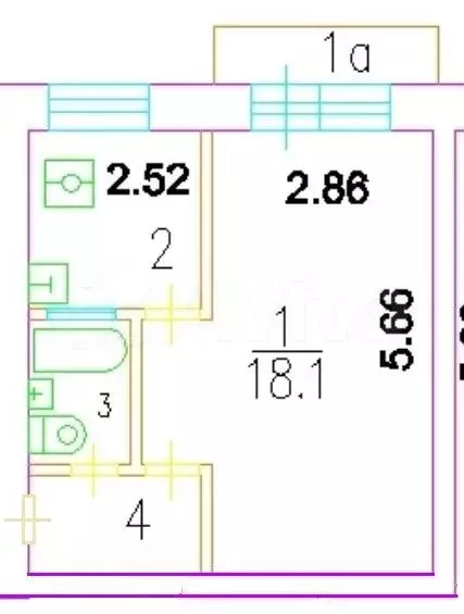 1-к. квартира, 30 м, 3/5 эт. - Фото 0