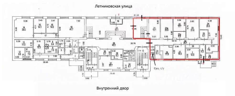 Помещение свободного назначения в Москва Летниковская ул., 10С1 (248 ... - Фото 2