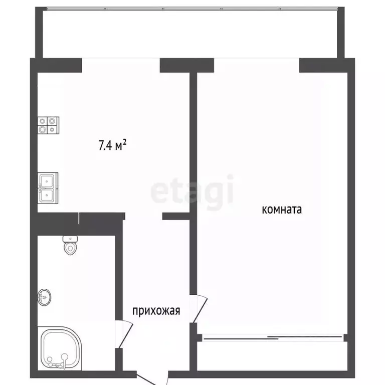 1-к кв. Нижегородская область, Выкса Жуковского мкр, 9 (36.7 м) - Фото 2