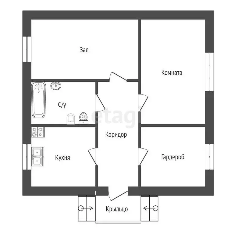 Дом в посёлок Изыхские Копи, Новая улица (59.8 м) - Фото 1