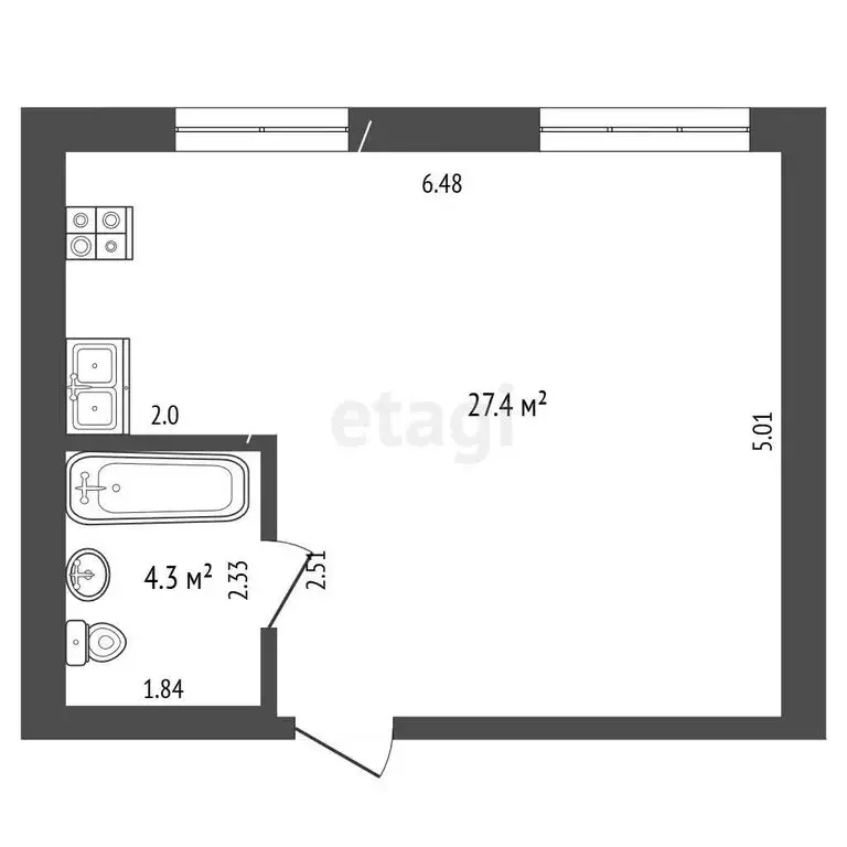 1-комнатная квартира: Омск, микрорайон Привокзальный, Вокзальная ... - Фото 0