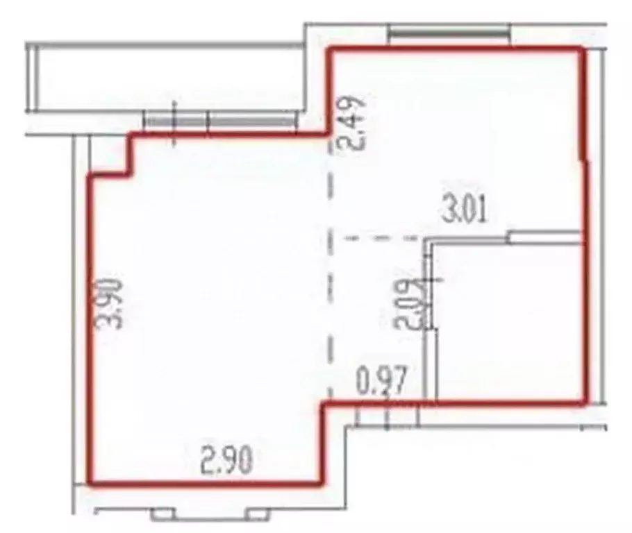 Студия Алтайский край, Барнаул Лазурная ул., 41 (27.5 м) - Фото 2