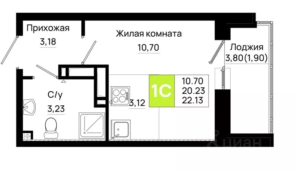 Студия Ростовская область, Ростов-на-Дону Нефтекачка кв-л, Октябрь ... - Фото 0
