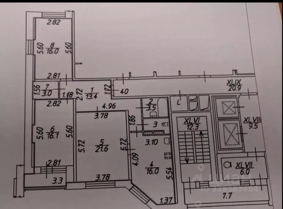3-к кв. Санкт-Петербург ул. Ворошилова, 25к1 (91.8 м) - Фото 2