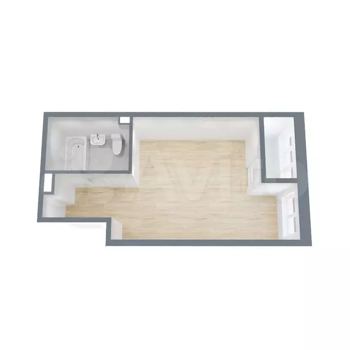 Квартира-студия, 33,1 м, 9/17 эт. - Фото 1