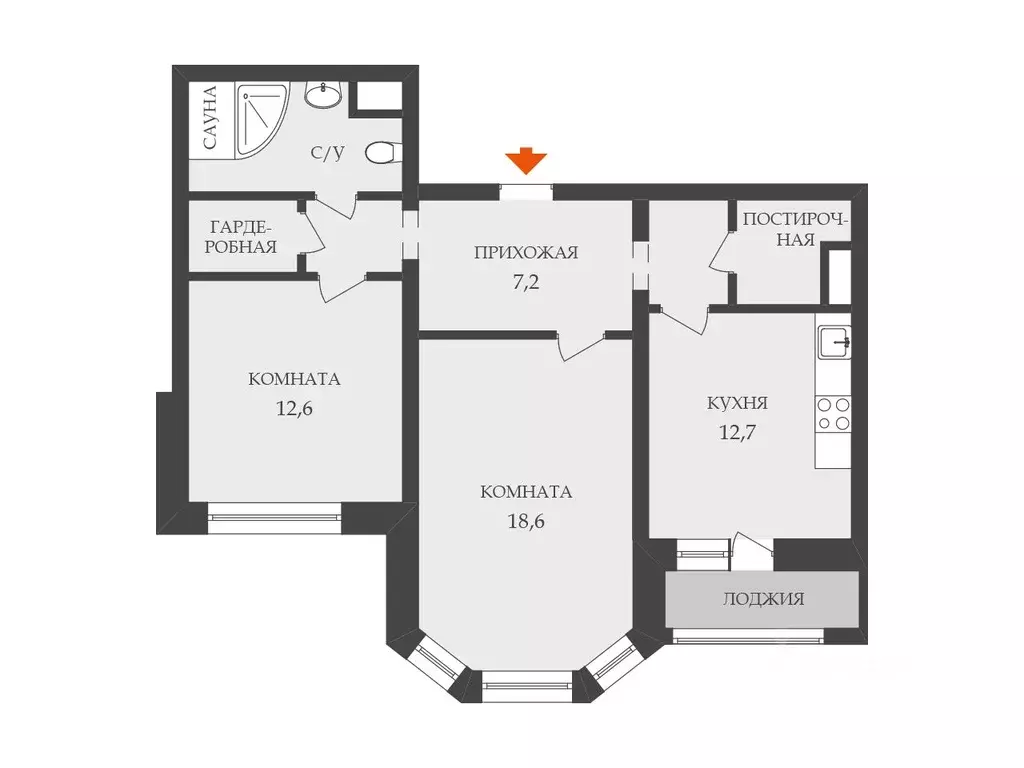 2-к кв. Московская область, Химки Сходня мкр, Юбилейный проезд, 14 ... - Фото 2