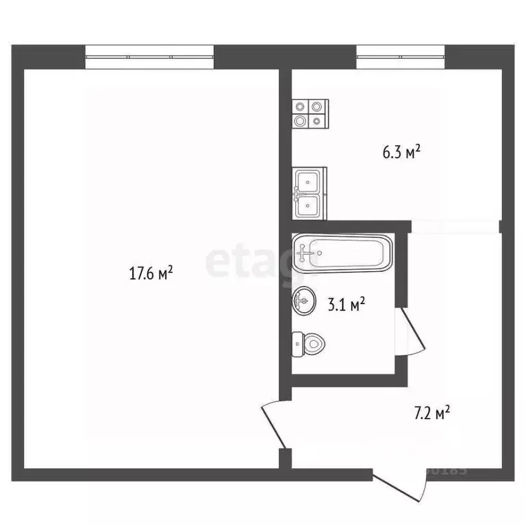 1-к кв. Самарская область, Самара Ташкентская ул., 138а (34.0 м) - Фото 2