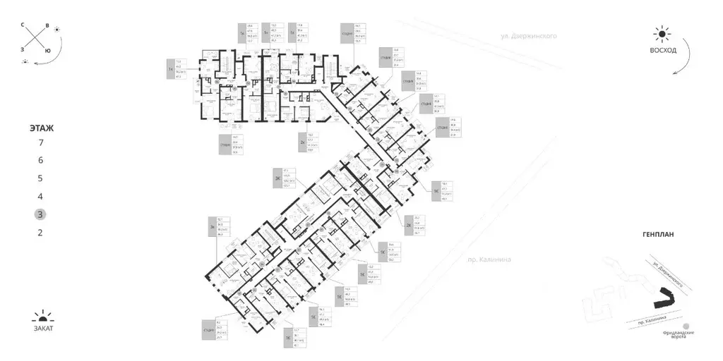 3-к кв. Калининградская область, Калининград просп. Калинина, 117 ... - Фото 2
