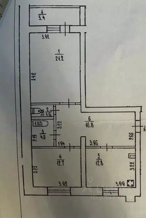 2-к кв. Башкортостан, Уфа ул. Юрия Гагарина, 12/4 (69.0 м) - Фото 0