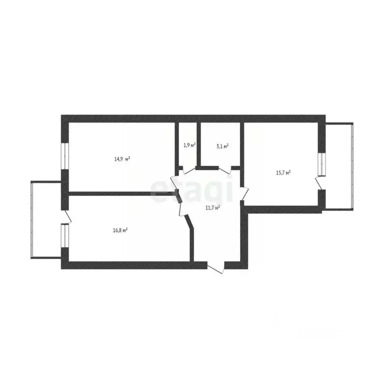 2-к кв. Башкортостан, Нефтекамск ул. Ленина, 47В (64.1 м) - Фото 2