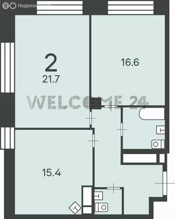 2-комнатная квартира: Москва, Клинская улица, 2А (69.6 м) - Фото 1