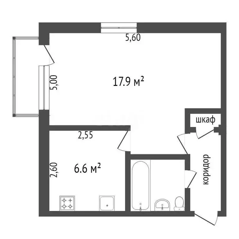 1-комнатная квартира: Омск, улица Красный Путь, 143к3 (58 м) - Фото 0