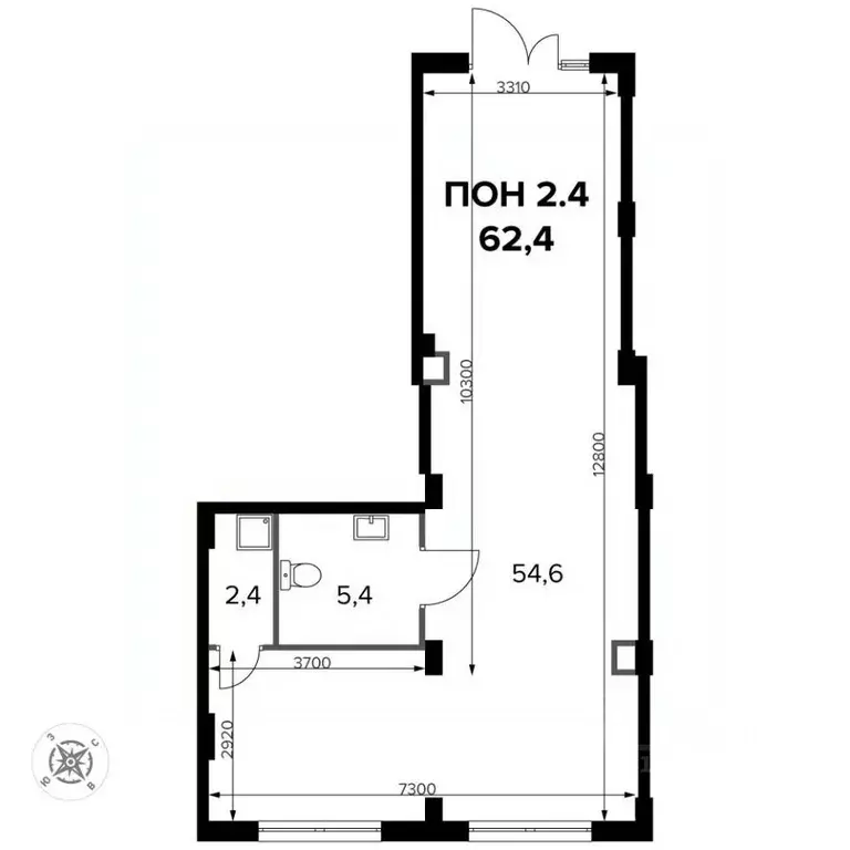 Офис в Москва Ленинградское ш., 228к4 (62 м) - Фото 1