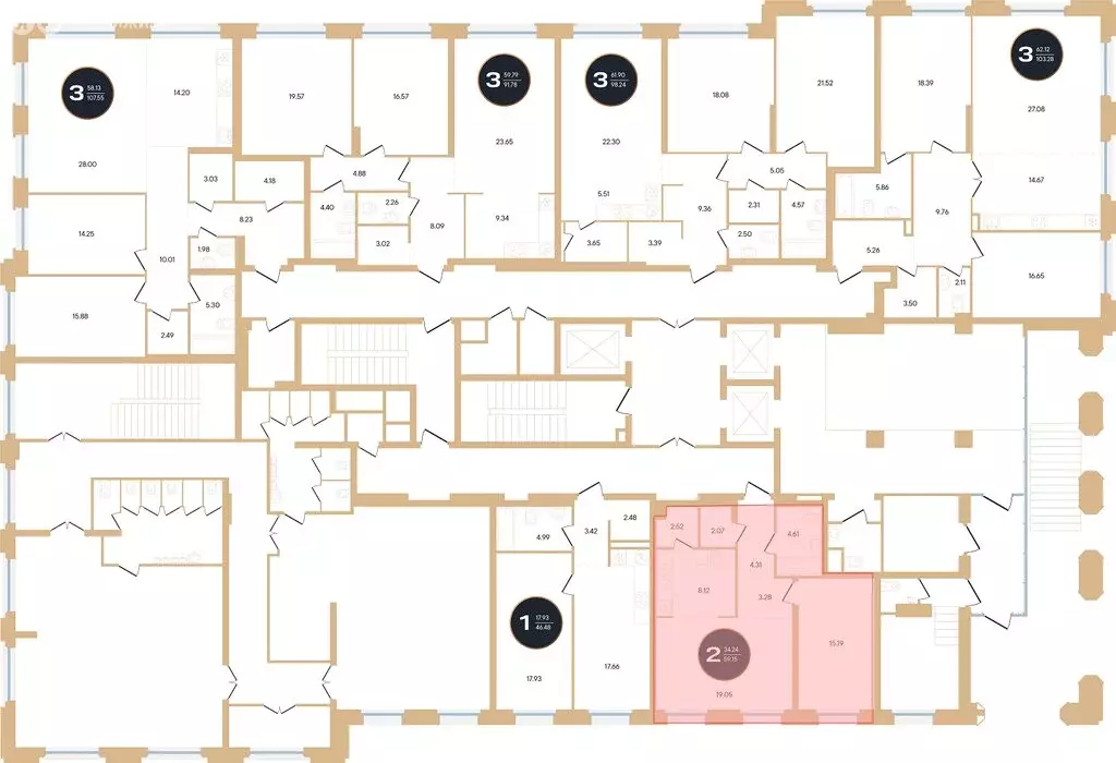 2-комнатная квартира: Уфа, улица Рихарда Зорге, 73/1 (59.4 м) - Фото 2