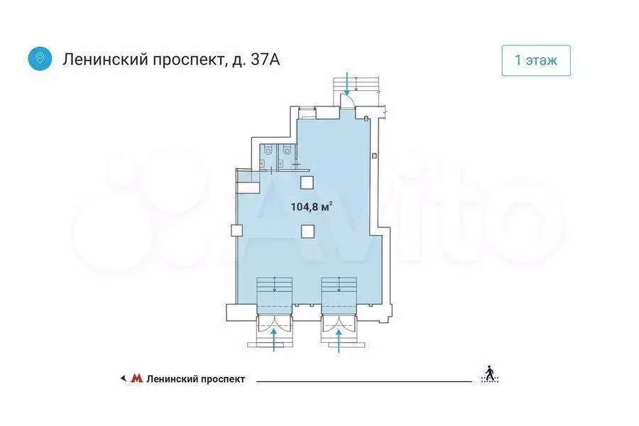 Аренда торговой площади 104 м у метро на трафике - Фото 0