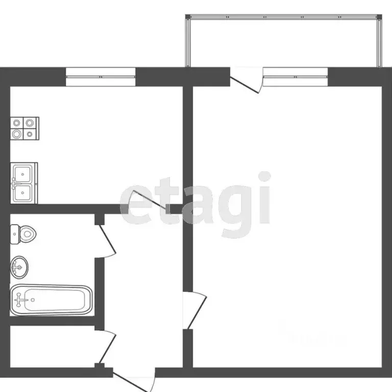 1-к кв. Ростовская область, Ростов-на-Дону ул. Миронова, 4/2 (21.8 м) - Фото 1