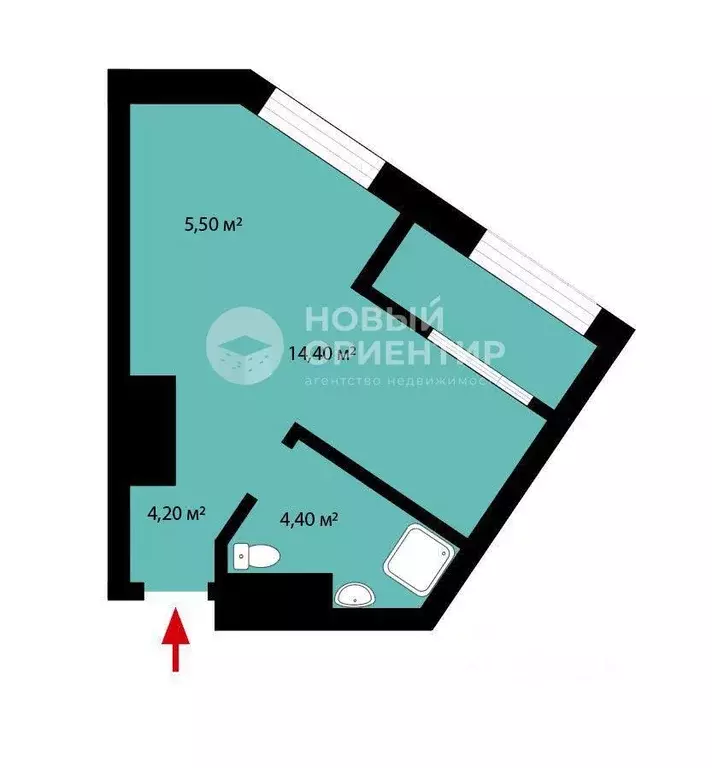 Студия Свердловская область, Екатеринбург Вторчермет жилрайон, ул. ... - Фото 2