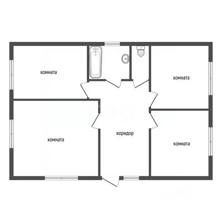 Дом в Воронежская область, с. Семилуки ул. Калинина, 11А (100 м) - Фото 1