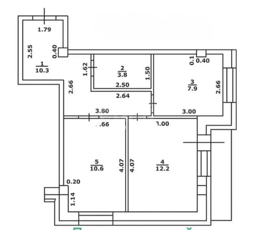 2-комнатная квартира: Бийск, улица Михаила Митрофанова, 2 (43.5 м) - Фото 1