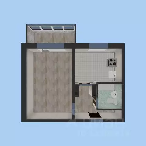 1-к кв. Омская область, Омск ул. Малиновского, 10/1 (37.1 м) - Фото 2