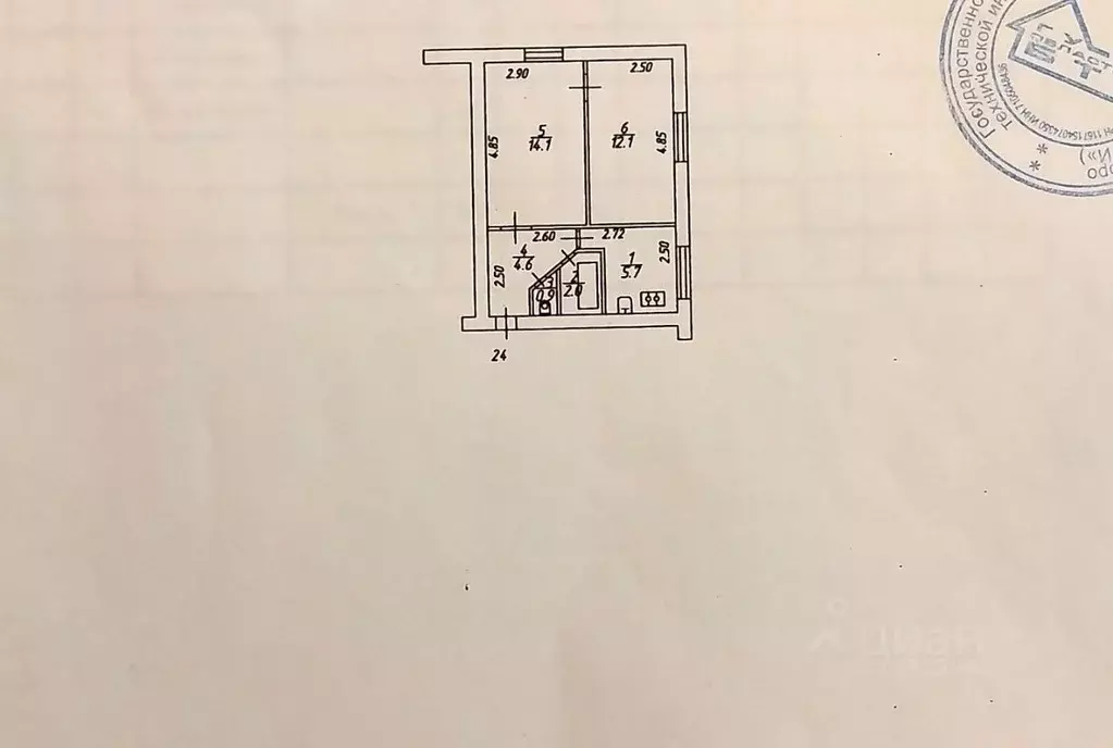 2-к кв. Тульская область, Тула пос. Косая Гора, Луговая ул. (39.4 м) - Фото 2