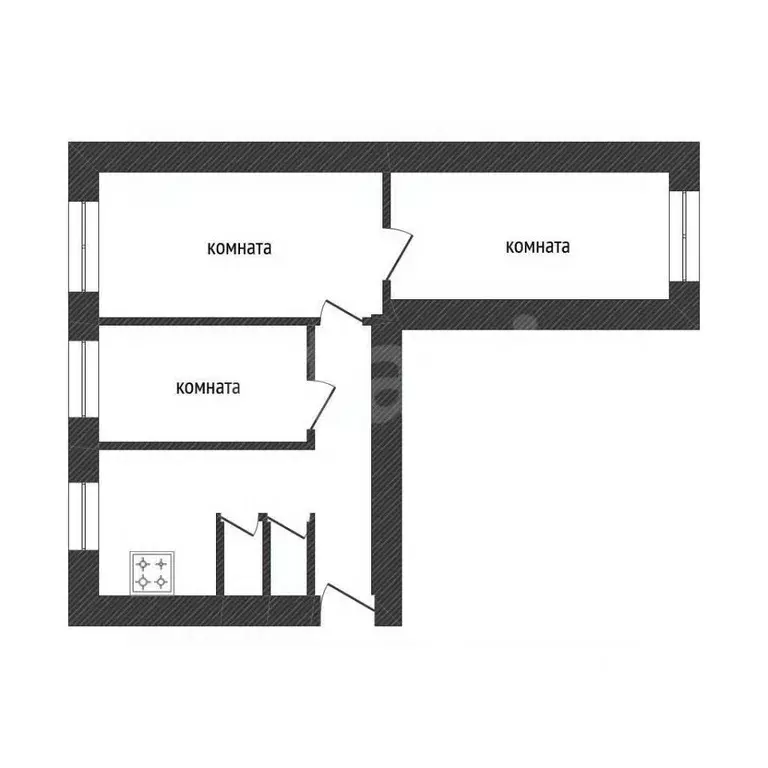 3-к кв. Ленинградская область, Волхов Новгородская ул., 8а (58.5 м) - Фото 2