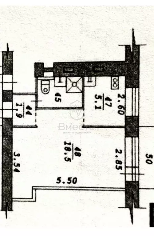 1-к кв. Новосибирская область, Новосибирск Народная ул., 27 (30.0 м) - Фото 1