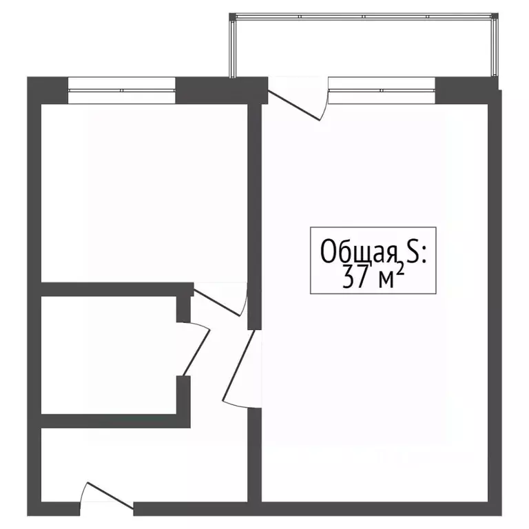 1-к кв. Томская область, Томск Вокзальная ул., 43 (36.2 м) - Фото 2
