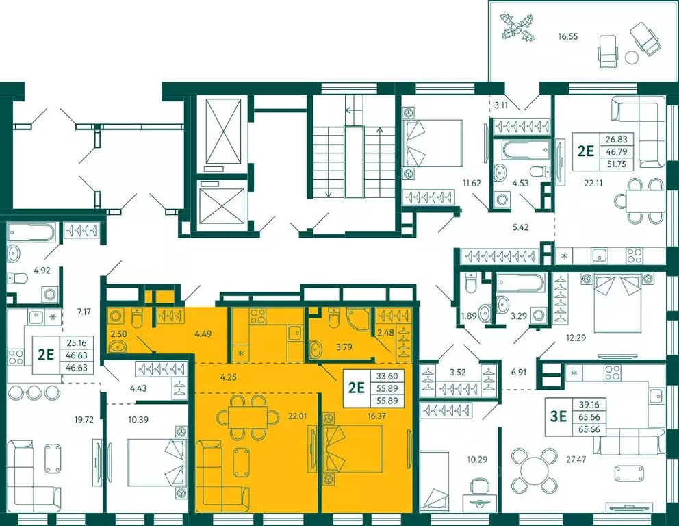 1-к кв. Башкортостан, Уфа Зеленая Роща жилрайон, Терле Парк жилой ... - Фото 1