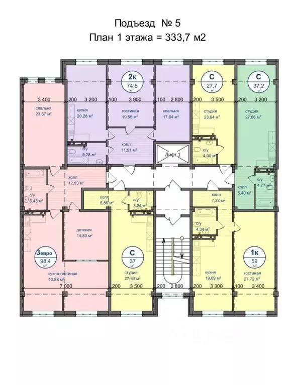 Студия Дагестан, Махачкала ул. Ирчи Казака, 103 (37.0 м) - Фото 2