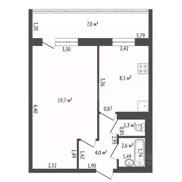 1-к кв. Башкортостан, Уфа ул. Летчиков, 4/3 (35.9 м) - Фото 2