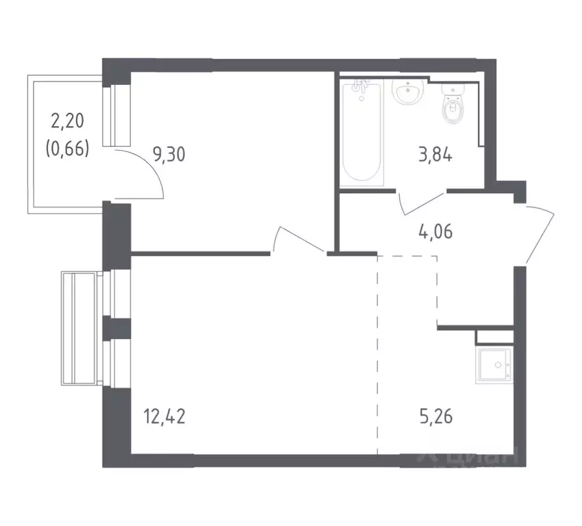 1-к кв. Московская область, Одинцовский городской округ, с. Лайково, ... - Фото 1