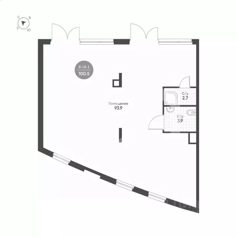 Торговая площадь в Москва 3-я оч., Шагал жилой комплекс, к3.7 (101 м) - Фото 2