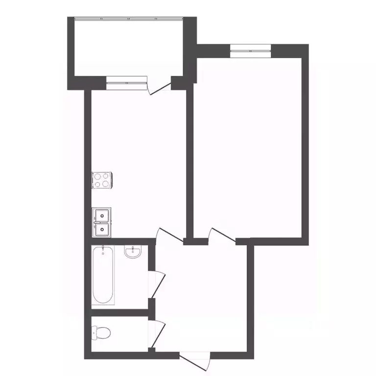 1-к кв. Тюменская область, Тюмень ул. Бориса Житкова, 2к2 (42.0 м) - Фото 2