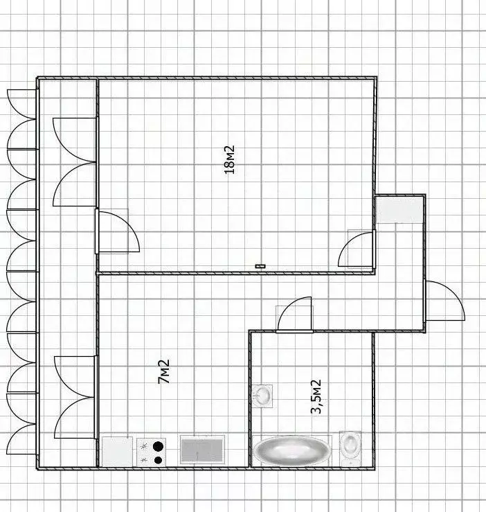 1-к кв. Башкортостан, Уфа Первомайская ул., 90 (31.2 м) - Фото 2