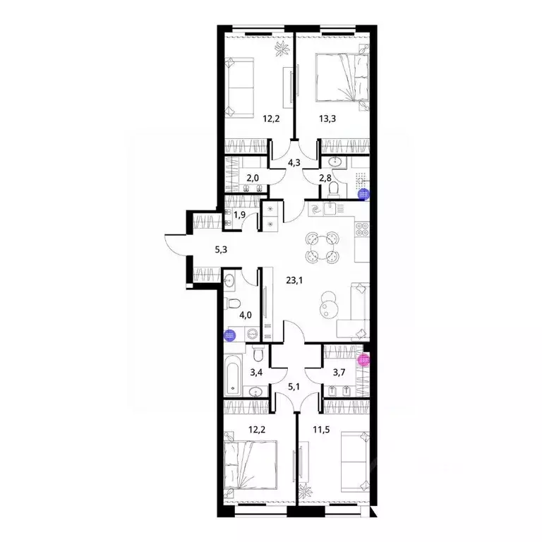 4-к кв. Владимирская область, Киржач Красный Октябрь мкр, ул. ... - Фото 1