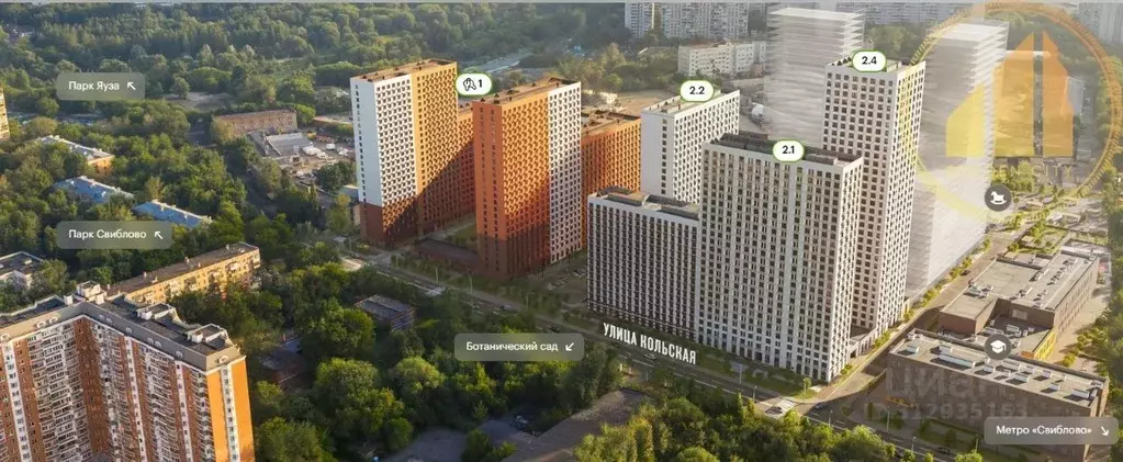 3-к кв. Москва Кольская 8 жилой комплекс (80.1 м) - Фото 1