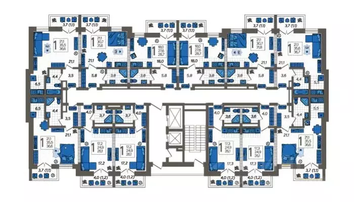 Студия Краснодарский край, Сочи ул. Искры, 88к3 (36.3 м) - Фото 1