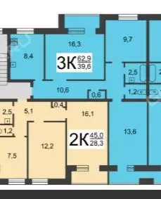 Продаётся 3-к квартира, 62.7 м - Фото 1